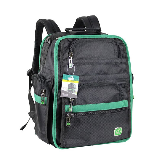 TMJD MISS old A tool bag storage bag repair bag electrician bag green and black oxford cloth multi-functional storage SN8604 13-inch shoulder bag LA212818