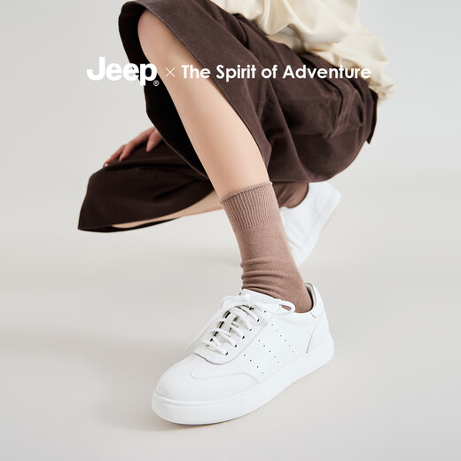 Jeep casual style sneakers for women 2026 spring and summer new style retro simple white shoes light soft sole not tired feet women's shoes white 35