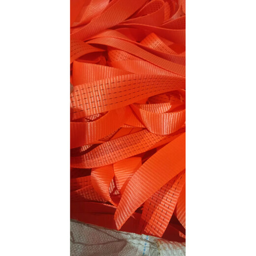 Work horse cart rope off-road special truck cargo heavy-duty brake binding strap flat belt car sealing thickened wear-resistant polyester fiber orange 5cm-1.5mm 100 meters 70 grams per meter