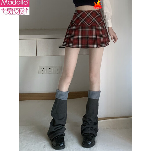 Modal subculture color matching jk mid-calf knitted pile socks for female personality hot girl y2k wide-legged horn calf covers Harajuku wide-leg socks-grey gray one-size-fits-all wide-leg socks collection