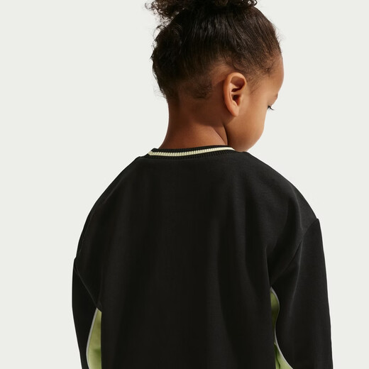 Nike Infant French Terry Contrast Color Round Neck Top and Pants Set Spring New Boys NIKE IR7944 010 Black 100cm 3T