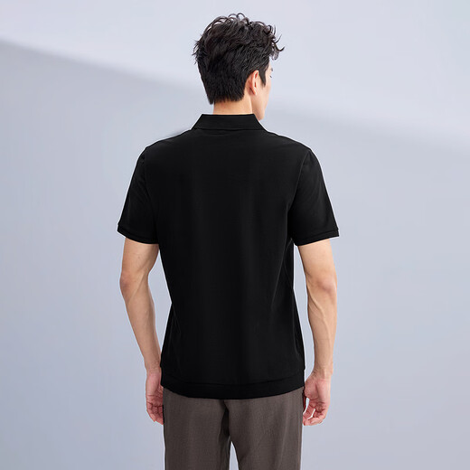Heilan House (HLA) short-sleeved POLO shirt 26 new light business classic series cool V-neck short-sleeved men's summer black 89 XL 180/96A recommended 151~164Jin Jin equals 0.5 kg