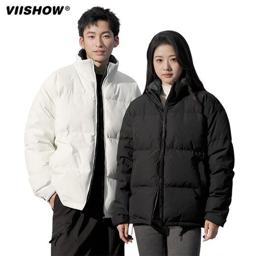 Viishow Down Jacket Men's Autumn and Winter Stand Collar 2025 New Men's Winter Clothing Thickened Bread Down Black M