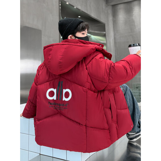 HAL.DUCK 6-15 years old children's down jacket boys winter cotton coat 2026 new medium and large winter thickened autumn and winter cotton coat cotton cotton coat black 130 cm