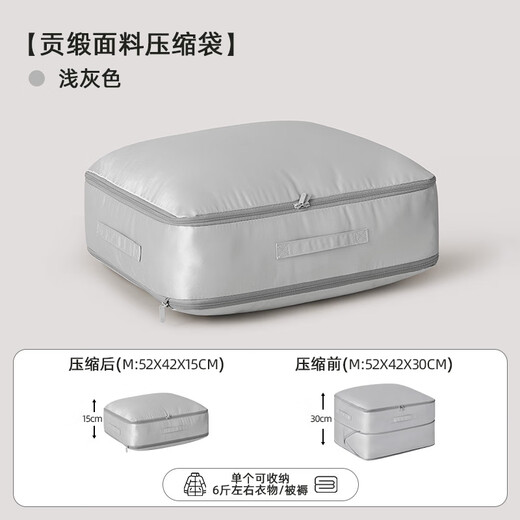 Quilt storage bag, large-capacity storage bag for clothes and quilts, special packing bag for moving, waterproof and moisture-proof, down compression storage bag - medium gray