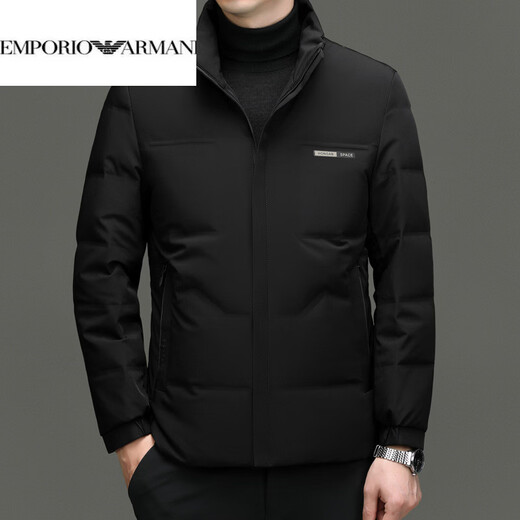 EMPORIO ARMANI новый мужской пуховик Armani, зимняя модная куртка с воротником-стойкой, молодежная повседневная куртка на белом утином пуху, теплая и морозостойкая мужская куртка с креветками M 170