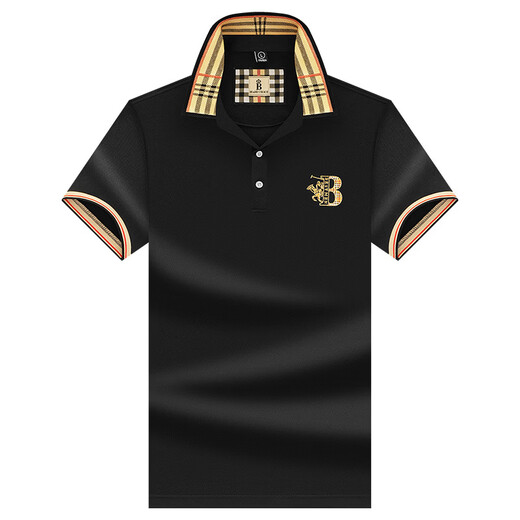 GUSKI luxury high-end brand men's short-sleeved T-shirt men's summer new ice silk lapel business casual T-shirt white exquisite gift box M (170) suitable for 100-125 Jin Jin equals 0.5 kg