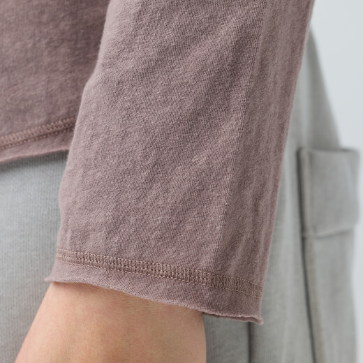 Siqin Siqin 2026 Spring New Bean Paste Purple Cotton Lapel Slim Long Sleeve Top Embroidered Shirt Women BFCS025151 Bean Paste Purple L