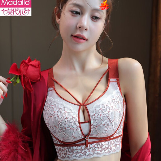 Modal wire-free large size thin style push-up anti-sagging bra for women with small breasts, dark purple, one size fits all, 401