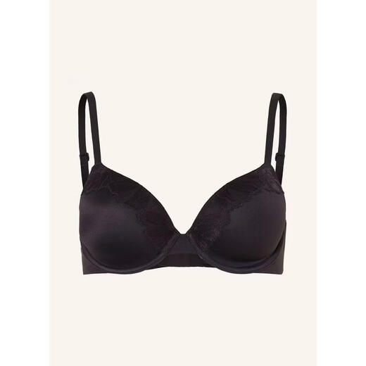 Calvin Klein Women's Bra Push-up Seamless Lace Thin Daily Commuting Bra Simple Schwarz One Size | 70B