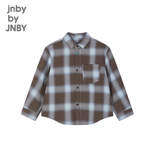 Jnby by JNBY new style Jiangnan Buyi children's clothing long-sleeved shirt H-shaped loose shirt collar cotton 26 spring boys 1Q2212810 496/blue coffee 100 cm