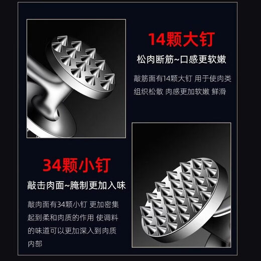 Молоток для мяса из сосны Kaooseen, кухонный бытовой венчик для говядины, специальный инструмент для отбивания мясного стейка, молоток для растрескивания мяса из цинкового сплава, молоток для мяса из сосны