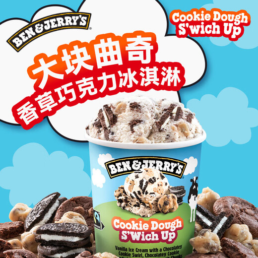 BEN & JERRY S United States Ben & Jerry's Ice Cream Vanilla Cookie Chocolate Vat Ice Cream 465ml Family Size Ice Cream