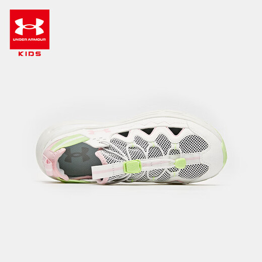 Under Armor Boys and Girls Outdoor Sandals Children's Outdoor Shoes Summer Functional Sports Shoes Large Mesh Breathable Running Shoes 2521814 White 31 (Kids)