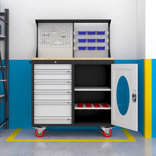 3AAA workshop mobile drawer hardware cart with hanging plate tool holder customized cold rolled steel 1 ton 70KG