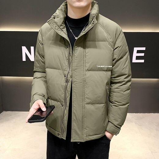 Snow Flying (SNOWFLYING) Men's Winter Down Jacket 2025 New Men's Handsome Trendy Brand Lightweight Warm White Duck Down Casual Thickened Jacket Black