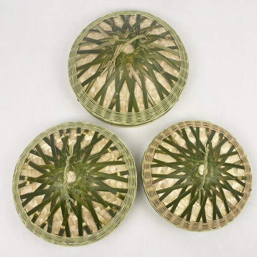 He Jiagong bamboo steamer pot lid, finely woven double-layered bamboo pot lid, thickened and taller bamboo steaming lid, household bamboo lid for firewood rice, finely woven double-layered bamboo lid 30 cm