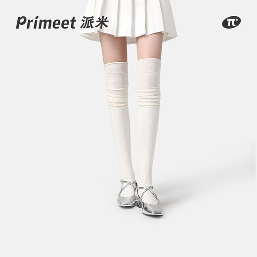 Pami (pami) miu knee-high socks, black socks, women's spring and summer boots, long legs, high non-slip gray jk stockings, gray_70cm knee-high socks, one size fits all, suitable for sizes 36-39