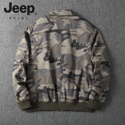 JEEP SPIRIT American Business Casual Men's Jacket Lapel Versatile Handsome Outerwear Spring and Autumn Windbreaker Workwear Jacket Men Black M