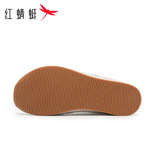 RED DRAGONFLY Women's Shoes Casual Shoes Women's Low-top Lace-Up Versatile Soft-soled Sports Shoes Women's Wear-Resistant Lightweight Comfortable Running Moral Training Shoes WTB162481 Beige (3.5CM) 35