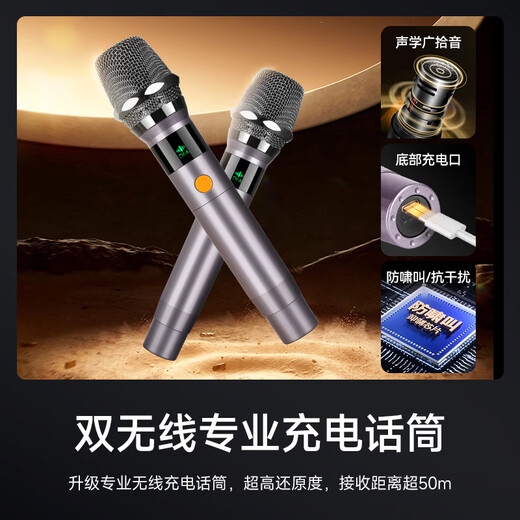 Xianke high-power outdoor audio ultra-large volume trolley speaker outdoor activities square dance special with microphone family outdoor karaoke speaker A90S 15-inch bass + dual charging microphone