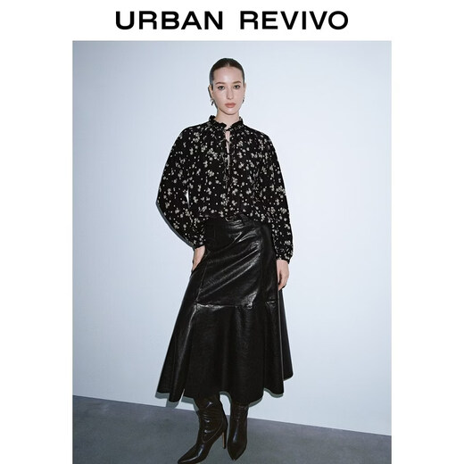 UR2026 spring new women's casual daisy floral V-neck lace-up blouse shirt UWH260001+