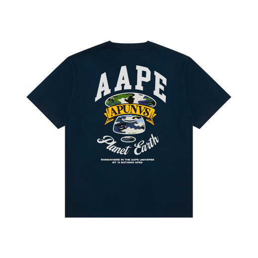 Aape flagship store men's spring and summer classic camouflage logo letter print short-sleeved T-shirt 1860XXQ RDL/red S