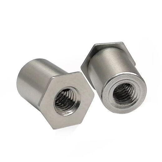 CLCEY Stainless Steel Through Hole Pressure Rivet Stud Hexagonal Sheet Metal Pressure Rivet Nut Column Pressure Plate Stud SOSM2M25M5M6M8 SOS-M2-61000 Bottom Hole 4 Points 2