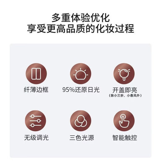 EASEHOLD double-door LED cosmetic mirror desktop desktop household cosmetic mirror high-definition fill-in light cosmetic mirror for girls shell mirror 3.0 5000mAh-pink