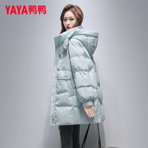 YAYA (YAYA) mid-length down jacket for women 2025 winter new fashion casual trend warm hooded Korean style small jacket