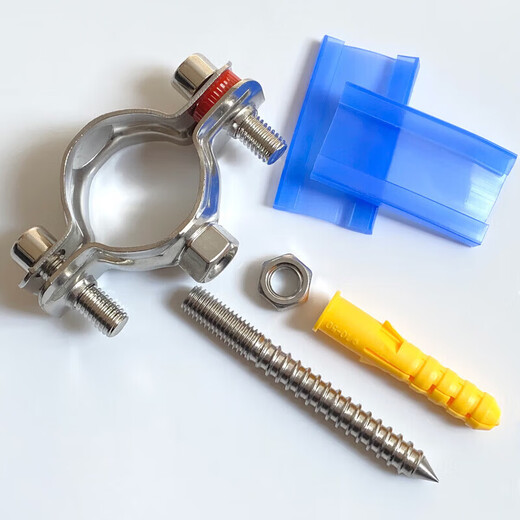 Xu ordered stainless steel buckle pipe bracket screw pipe holder hoop pipe hoop ppr pipe water pipe clamp clip bracket pipe clamp 38-40 with m8*70 screw without leather pad 1 piece