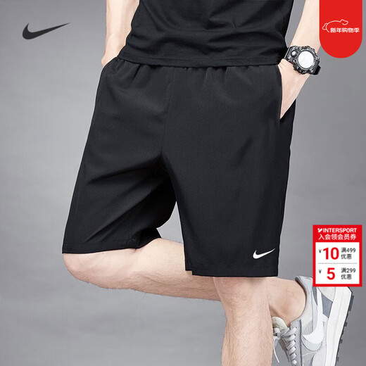 耐克（NIKE）短裤男 2025夏季新款冰丝快干运动裤五分休闲裤男士透气训练裤子 DV9858-010/黑色/晒图退5 M (170/76A)