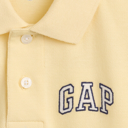 GAP boys 2026 spring new cotton embroidered logo pique short-sleeved polo shirt children's US version 884299