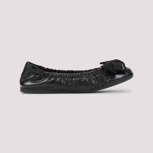PRADA SS26 Light Luxury Women's Black Leather Ballet Flats BLACK 20 | 37 IT