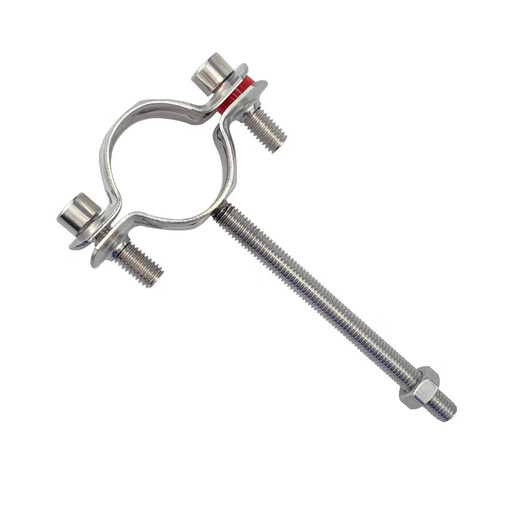 Xu ordered stainless steel pipe bracket with screw elevator, water pipe fixed pipe clamp, pipe wall clamp, pipe clamp support frame, pipe clamp inner diameter 8-10 with screw M8x100mm