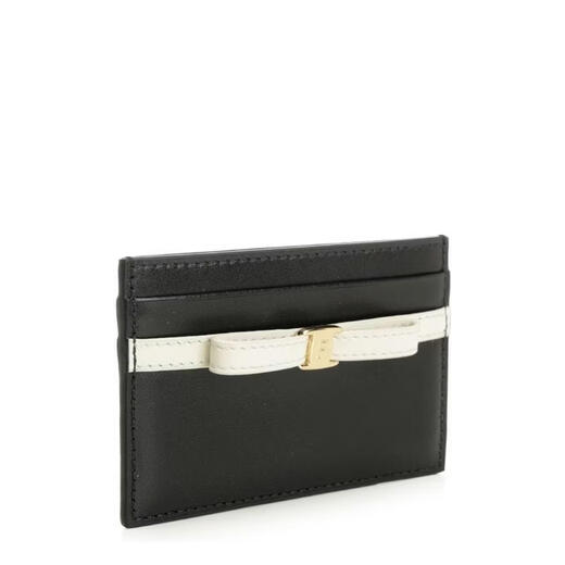 Ferragamo SS26 Luxury Women's Logo Print Craft Card Holder Black One Size