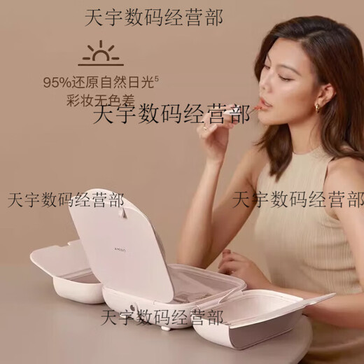 AMIRO bag mirror led lighted makeup mirror portable daylight mirror portable makeup bag makeup mirror pink bag mirror + magnifying mirror + cosmetic bag +