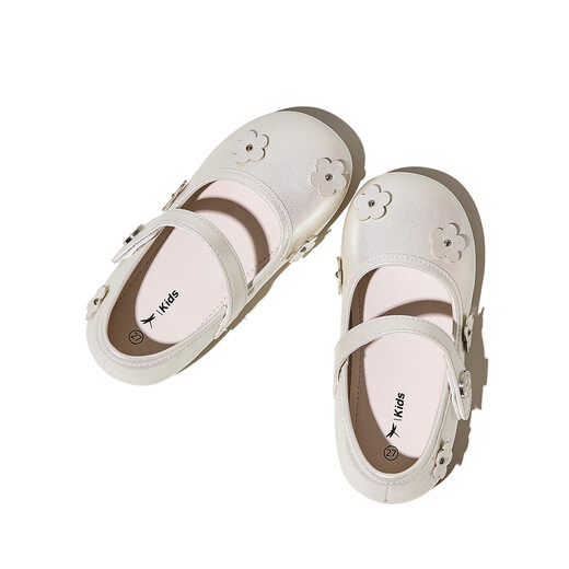 Red Dragonfly Girls Shoes 2026 Spring Children's Single Shoes Princess Shoes Girls Small Leather Shoes Q61BD027 Beige 27