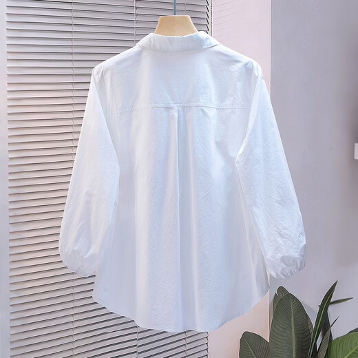 Cypress lapel three-dimensional flower long-sleeved shirt for women 2026 spring new fashion loose temperament shirt