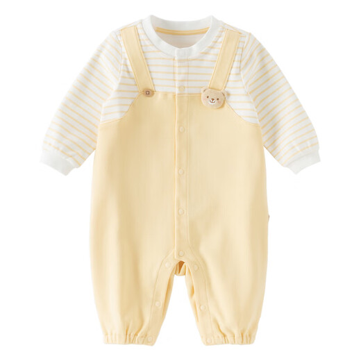 DAVE&BELLA Newborn Knitted Romper Suit for Spring Male and Female Baby Antibacterial and Anti-mite Cotton Type A Jumpsuit