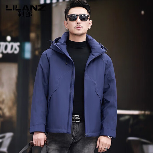 利郎（LILANZ）冬季连帽短款羽绒服男2025新款休闲防寒男装户外保暖男外套 桔色 4XL 195