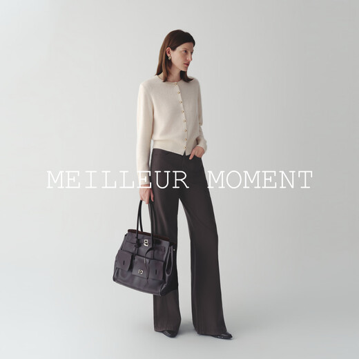 Mai Meng MM Mai Meng right shoulder silk cashmere cardigan sweater jacket short shopping mall same style 26 spring new 5H1130641 beige 5H1130641 L (130-145Jin Jin is equal to 0.5 kg)