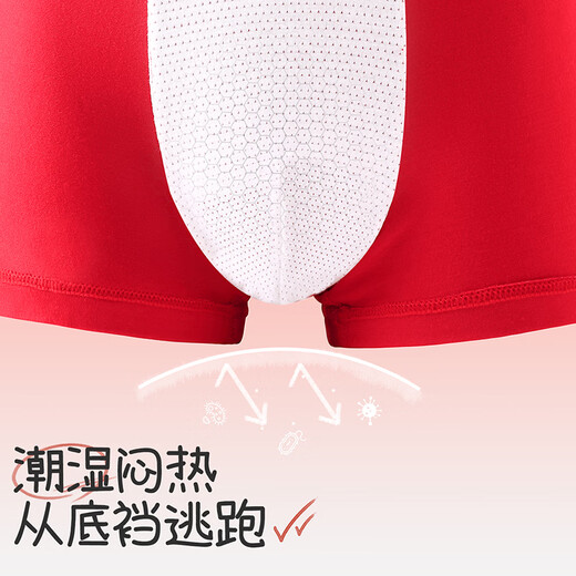 Jiu Suiban children's underwear, boys' boxer briefs, Category A, Year of the Horse, New Year's Day, Big Red, Zodiac Year, Middle Age, Developmental Period Boxer Briefs, Combination 1, Dragon Horse Spirit 160