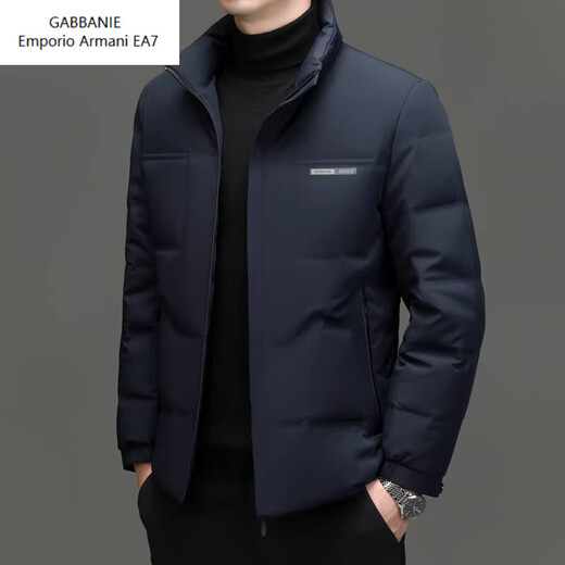 Emporio Armani EA7 Armani winter new down jacket fashionable casual stand-up collar thickened middle-aged men's windproof and warm men's clothing black L 170 90-110Jin Jin is equal to 0.5 kg