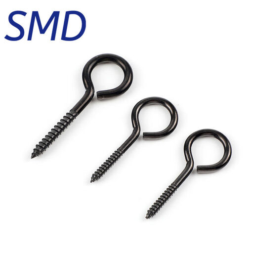 04 Stainless steel sheep eye self-tapping screws, black ring self-tapping screws, wear-resistant ring-shaped thumb screws, M5*6510 pieces