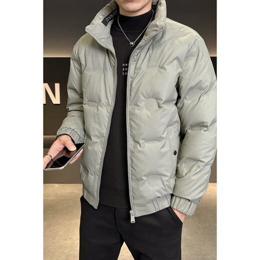 Snow Flying (SNOWFLYING) High-end Men's White Duck Down Down Jacket Stand Collar Casual Versatile Trendy Fashion Jacket Warm Winter Fashion Jacket Black