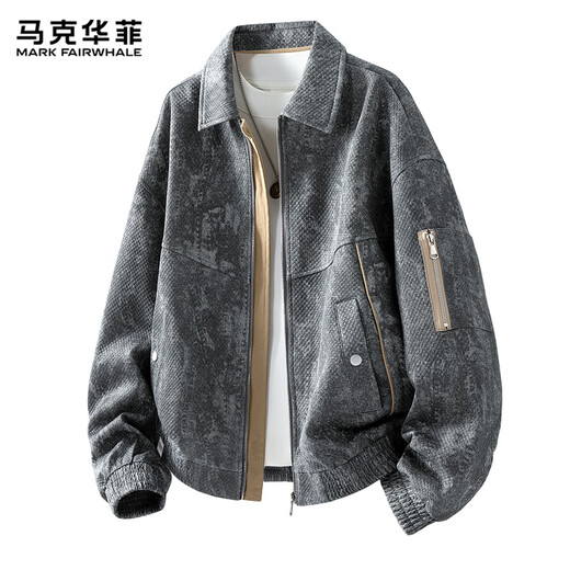 MARK FAIRWHALE jacket men's winter American retro workwear jacket men's high-end casual top dark blue XL