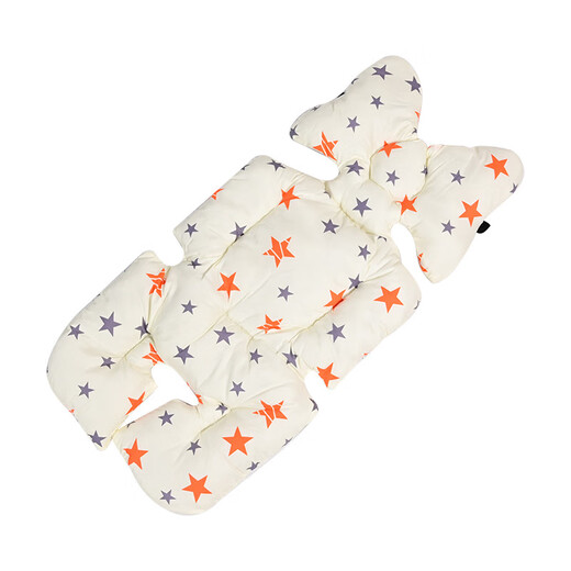 Special Tiger Bell Mpro baby stroller thickened cotton pad autumn and winter warm sleeping pad seat cushion children's car interior mattress L6+cotton pad+fawn white