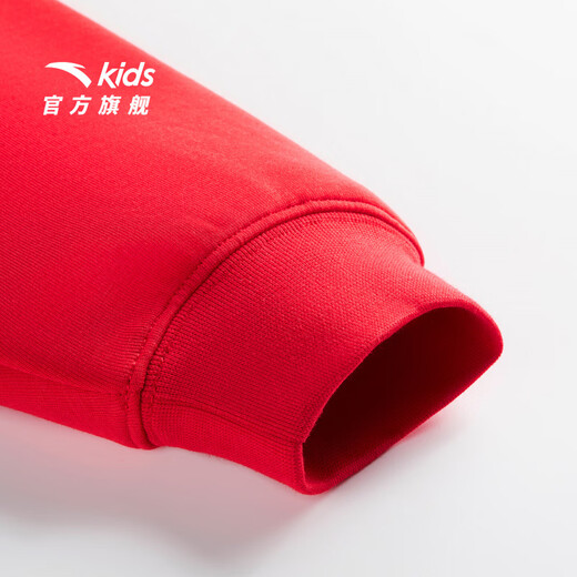 ANTA (ANTA) Children's Sweatshirt Men's Big Children's Clothing 26 Spring New Year Red Eco Silk Chinese Style Pullover 352618755 New Red-1 150
