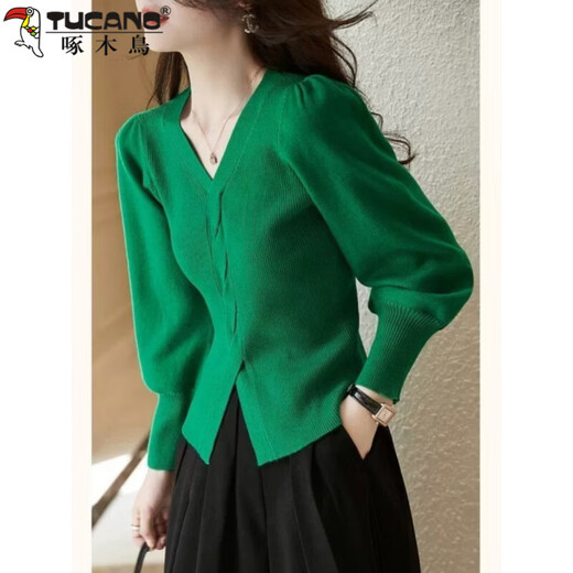 Woodpecker (TUCANO) half turtleneck knitted bottoming shirt for women in spring and winter, stylish large size warm top with sweater, waist slimming, coffee color M, recommended 90-100Jin Jin is equal to 0.5 kg